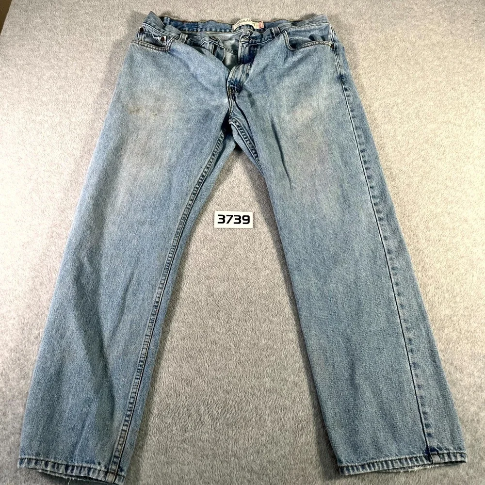 Levi's 505 Jeans Mens 36x30 Blue Denim Pockets Light Wash Regular Straight‎ Fit